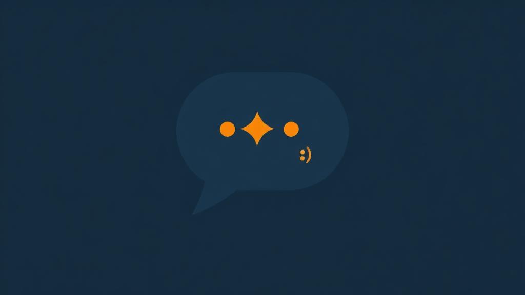 Chat bubble with an orange AI sparkle inside