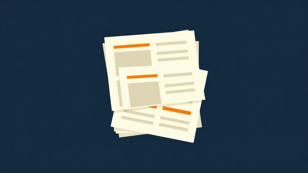 Stack of news articles with brand mentions highlighted in orange